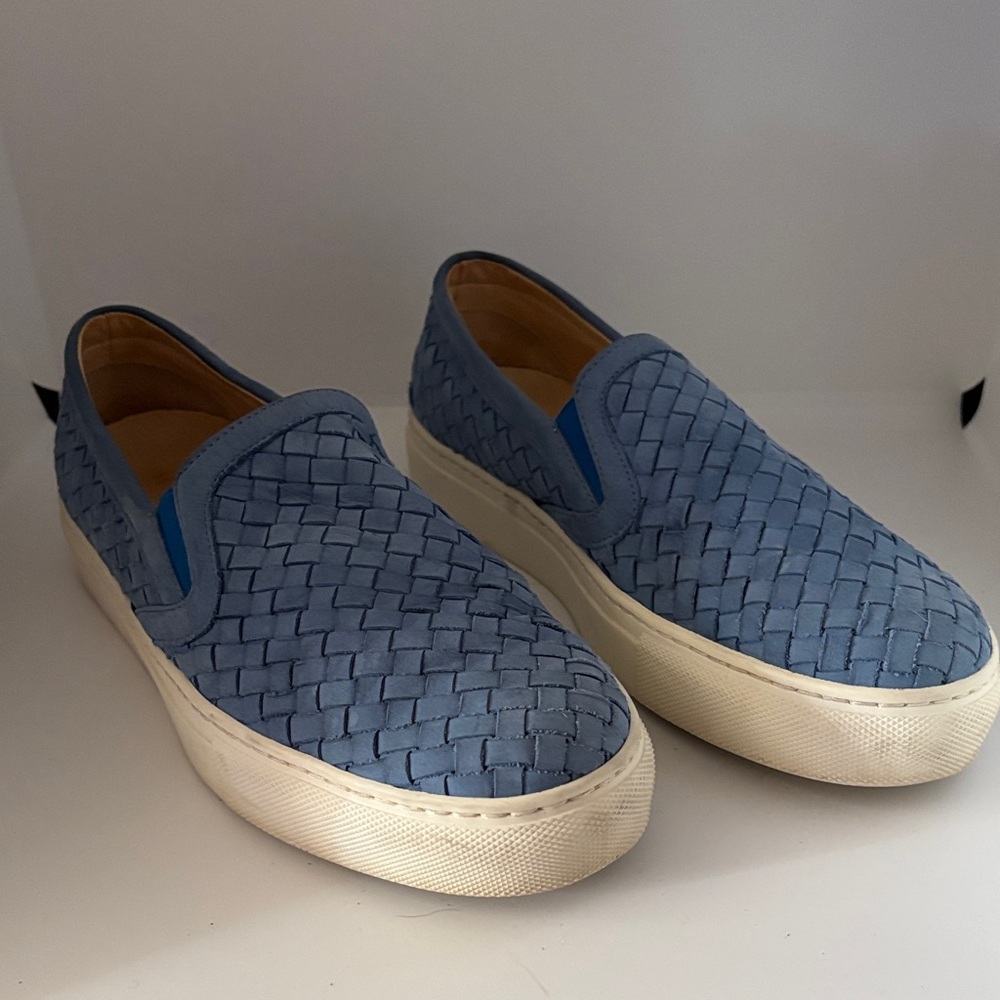 M Gemi Cherchio Blue Woven Nubuck Slip-On Women’s Shoes